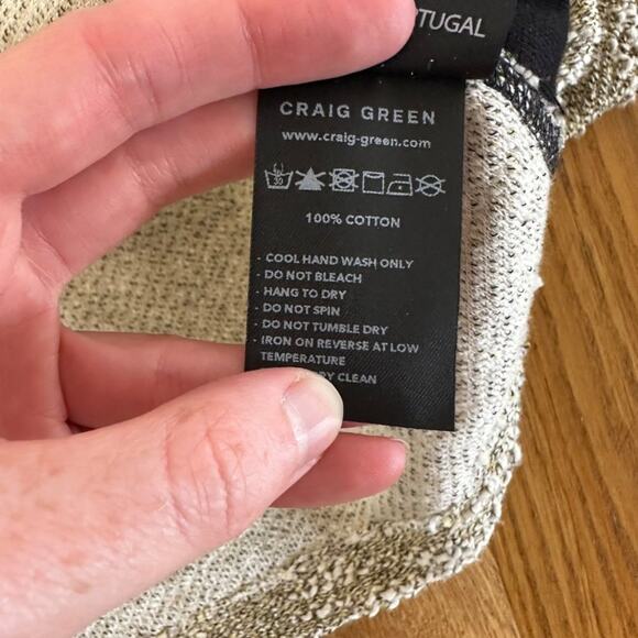 Craig Green Reverse Laced Hoodie in Greenish Gray and Black - Picture 4 of 6